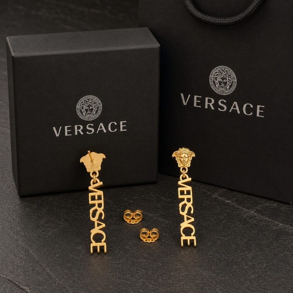 Versace Bold Statement Earrings Style 6 | New with Box - Picture 4 of 9